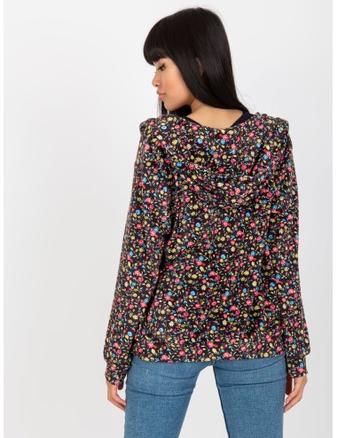 Wzorzysta bluza rozpinana z kapturem RUE PARIS