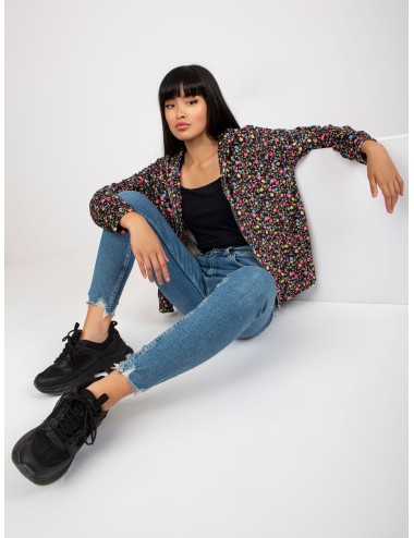 Wzorzysta bluza rozpinana z kapturem RUE PARIS
