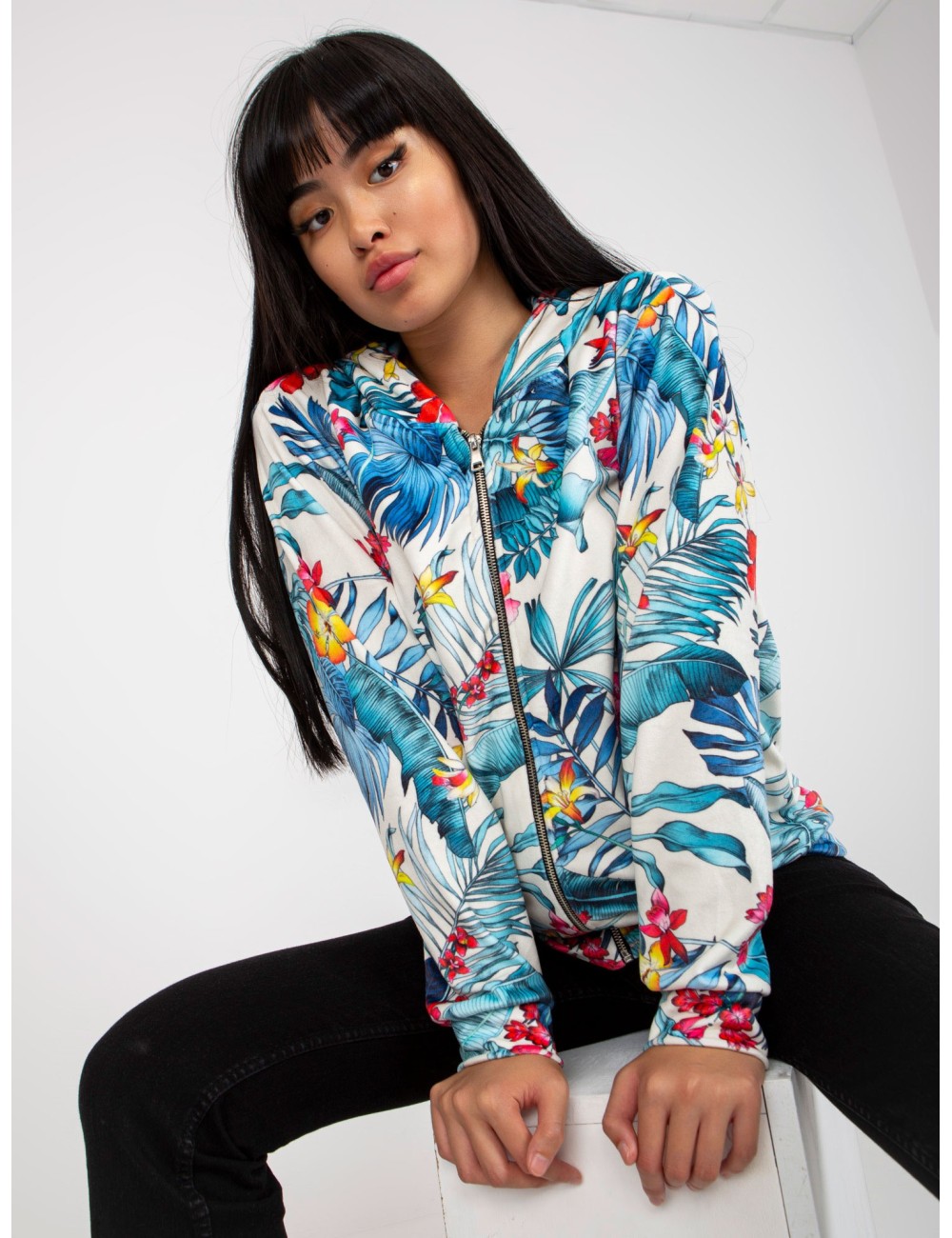 Rozpinana bluza z nadrukiem RUE PARIS