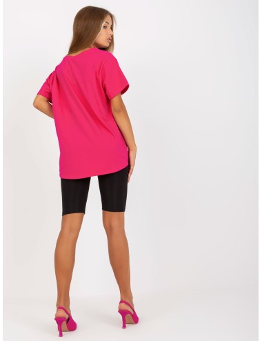 Asymetryczny t-shirt basic z bawełny