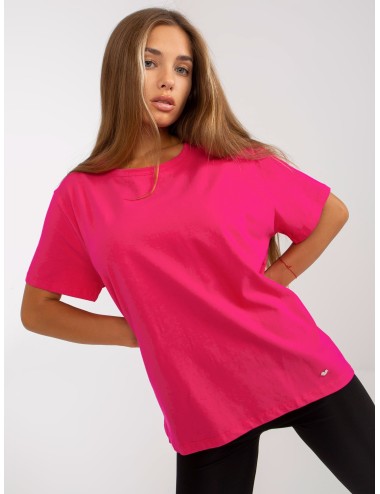 Asymetryczny t-shirt basic z bawełny