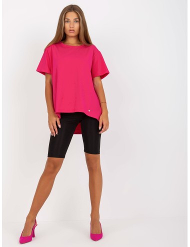 Asymetryczny t-shirt basic z bawełny