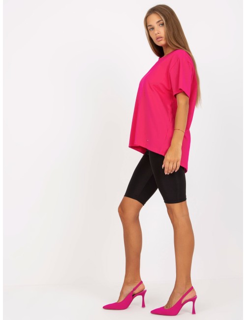 Asymetryczny t-shirt basic z bawełny