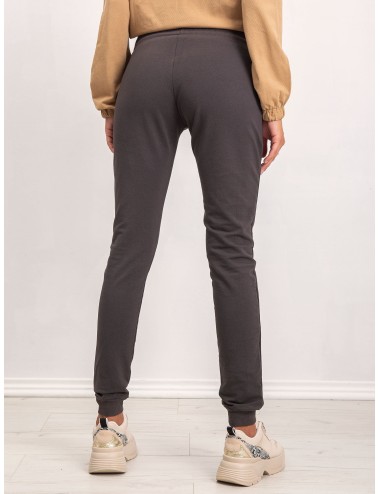 Khaki spodnie dresowe z napisami