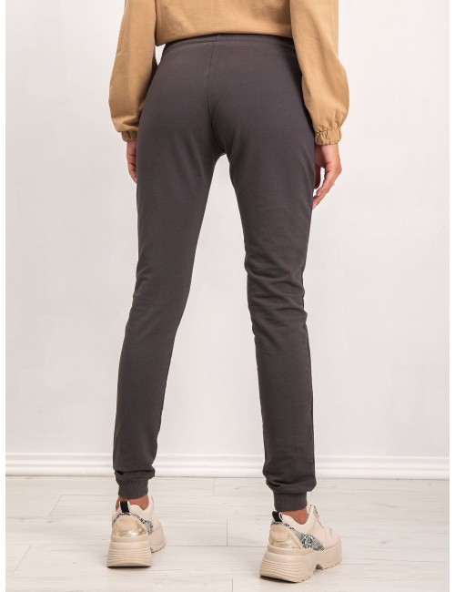 Khaki spodnie dresowe z napisami