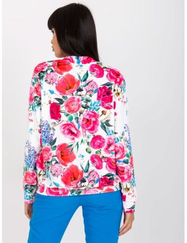 Welurowa bluza bomberka w kwiaty RUE PARIS