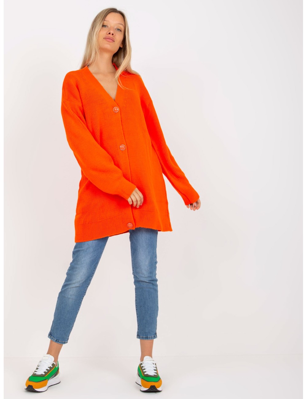 Sweter rozpinany z ozdobnymi guzikami RUE PARIS