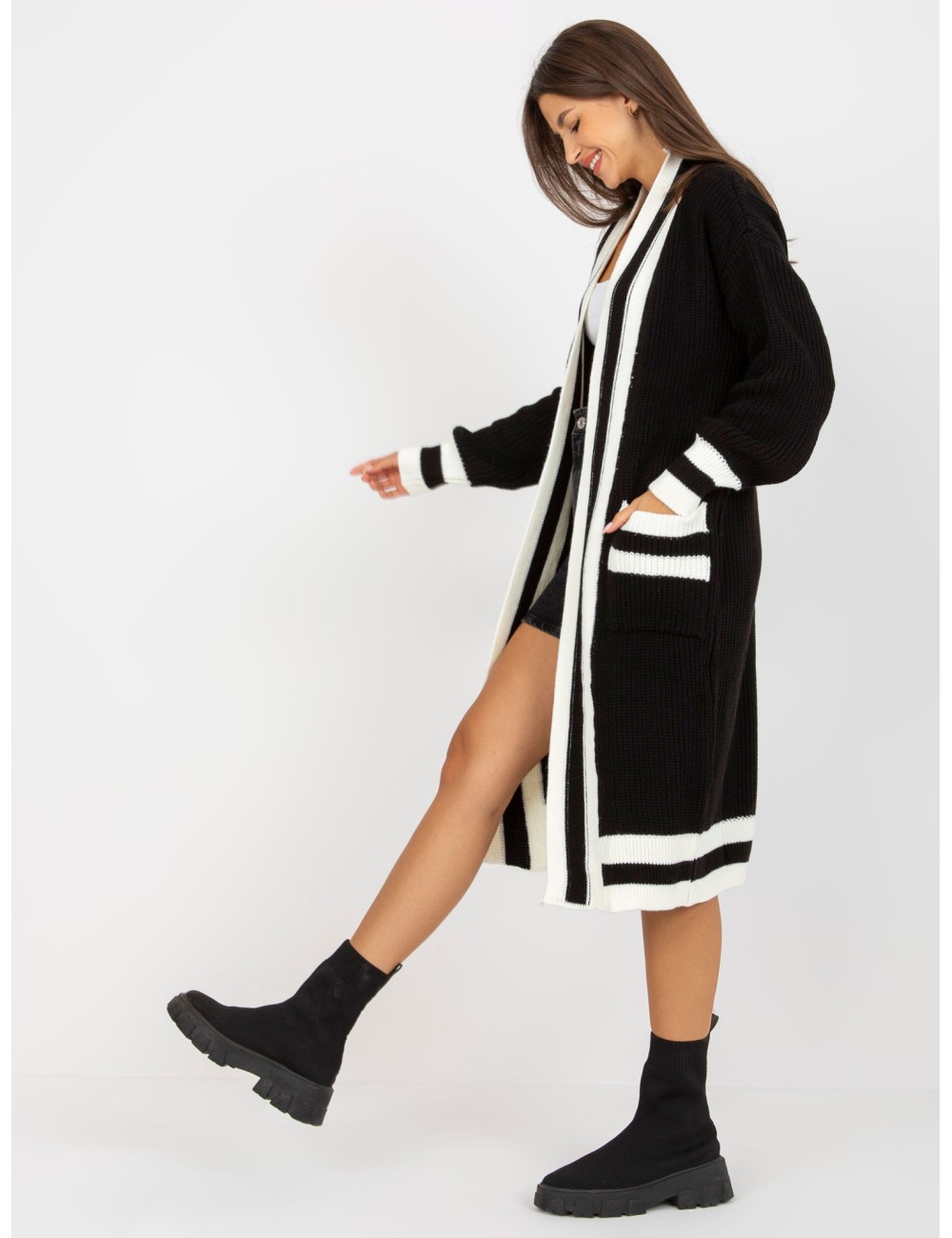 Długi kardigan oversize RUE PARIS