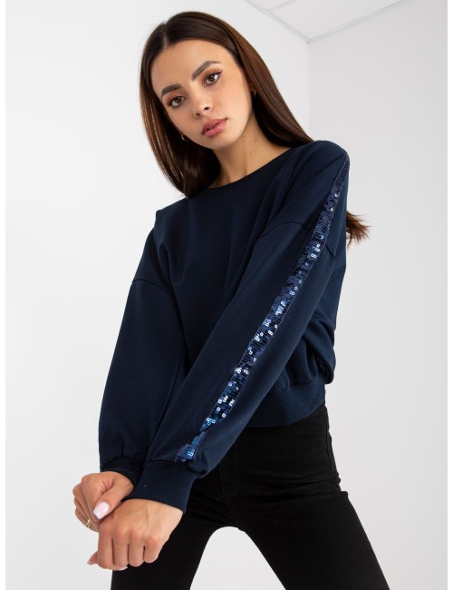 Krótka bluza bez kaptura z cekinami RUE PARIS