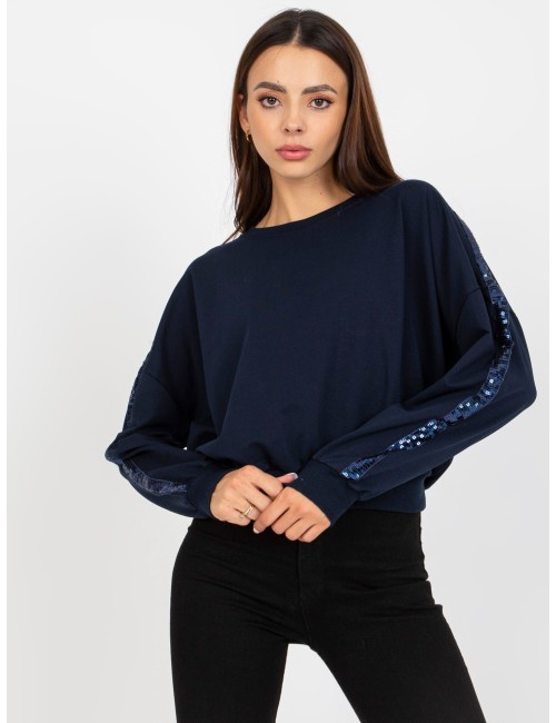 Krótka bluza bez kaptura z cekinami RUE PARIS