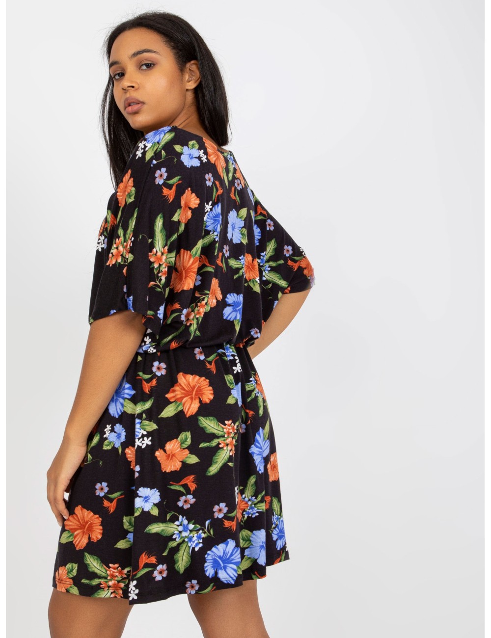 Mini sukienka plus size z wiskozy
