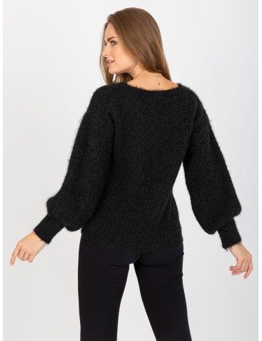 Puszysty sweter klasyczny z moherem OCH BELLA