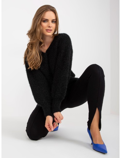 Puszysty sweter klasyczny z moherem OCH BELLA