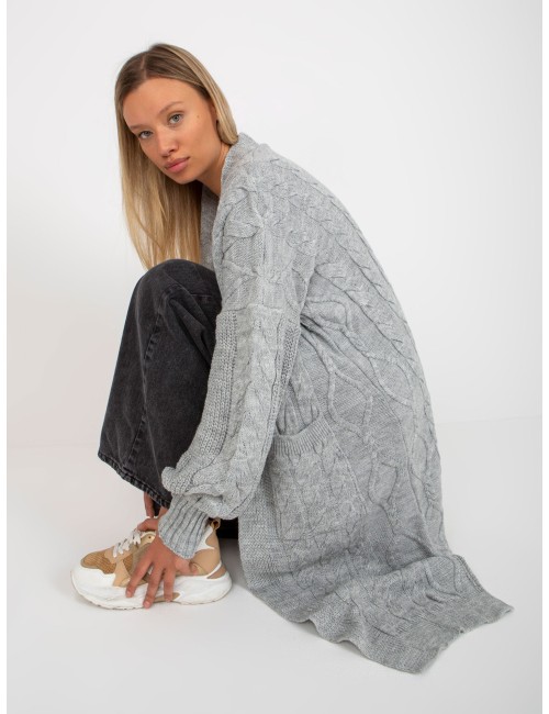 Maxi kardigan z kieszeniami RUE PARIS