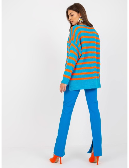 Sweter oversize z dekoltem V OCH BELLA