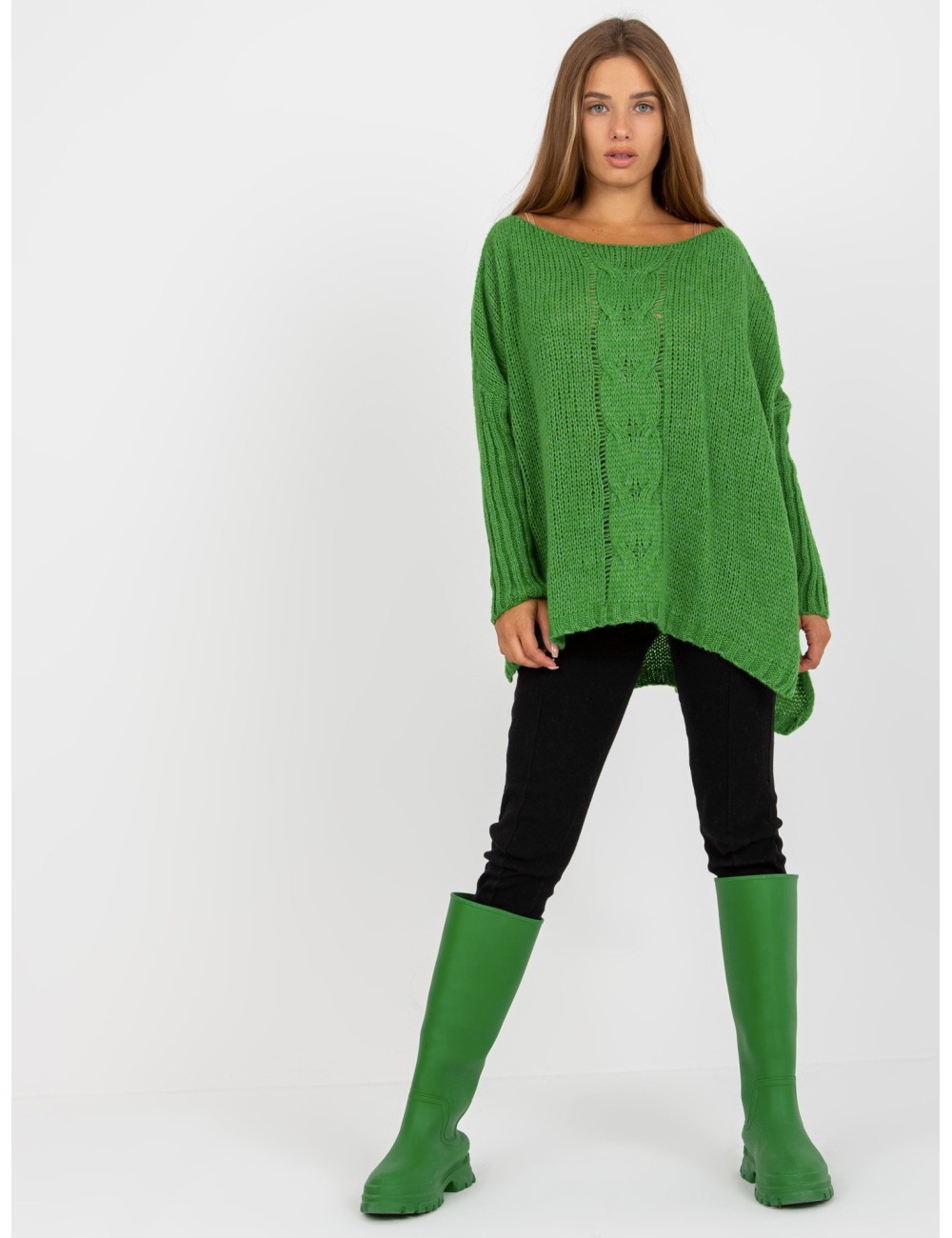 Sweter oversize z dodatkiem wełny OCH BELLA