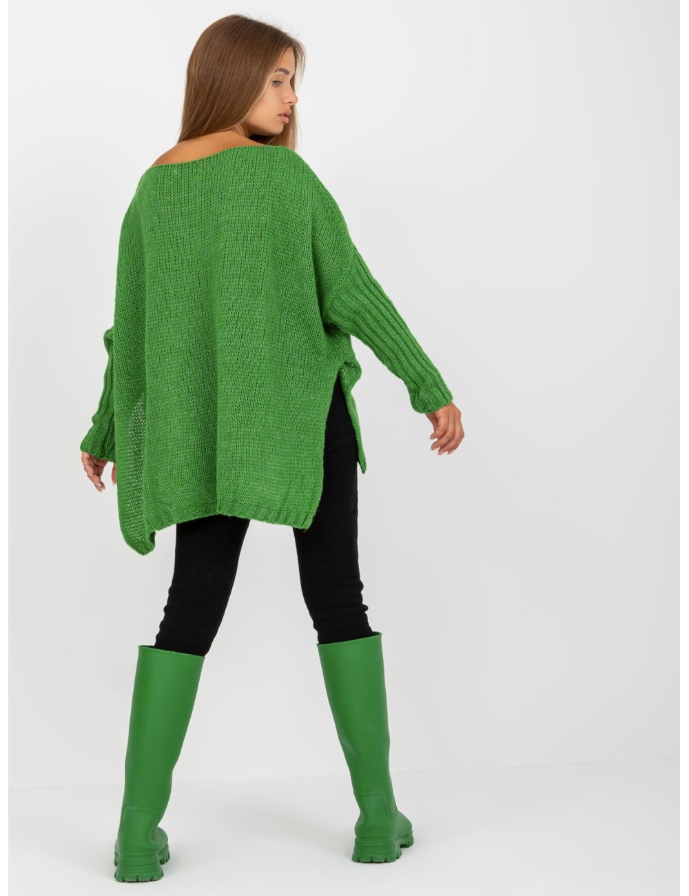 Sweter oversize z dodatkiem wełny OCH BELLA