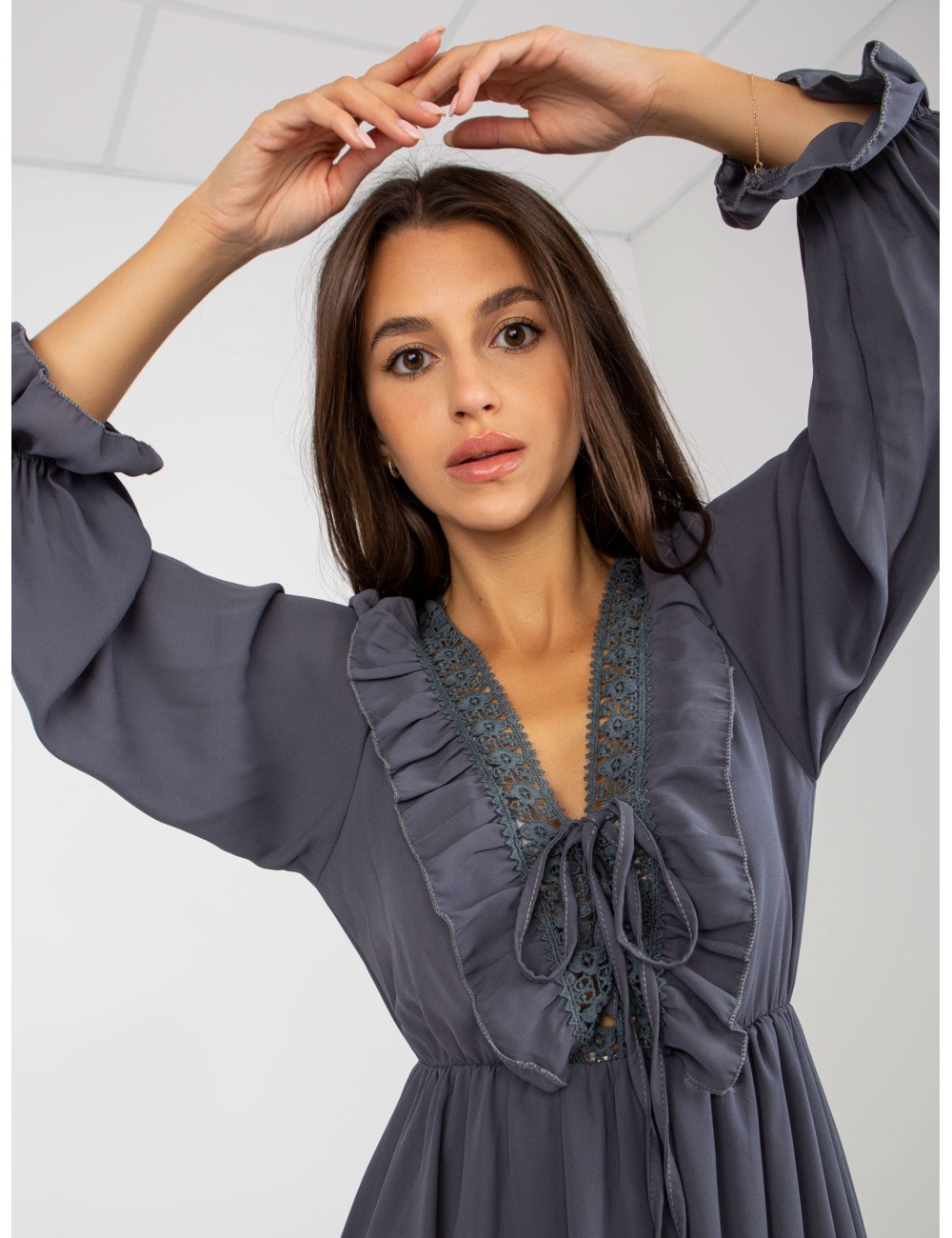 Mini sukienka z falbaną w stylu boho OCH BELLA