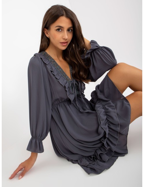 Mini sukienka z falbaną w stylu boho OCH BELLA