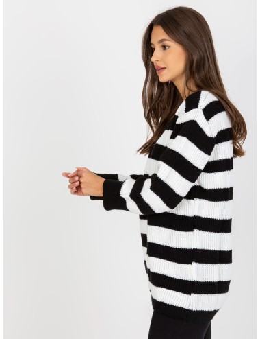 Dłuższy sweter oversize z wełną RUE PARIS