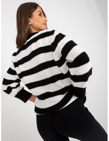 Dłuższy sweter oversize z wełną RUE PARIS