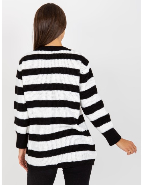 Dłuższy sweter oversize z wełną RUE PARIS