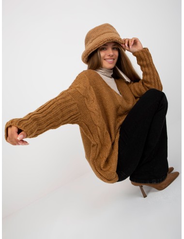 Sweter oversize z warkoczami OCH BELLA