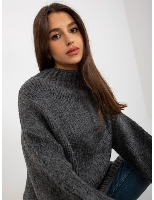 Mini sukienka oversize z dzianiny Violetta RUE PARIS