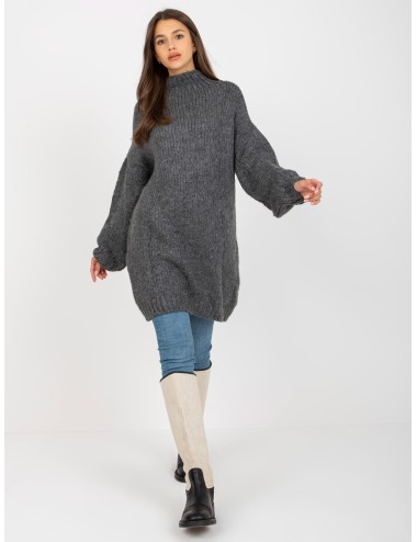 Mini sukienka oversize z dzianiny Violetta RUE PARIS
