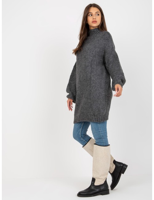 Mini sukienka oversize z dzianiny Violetta RUE PARIS
