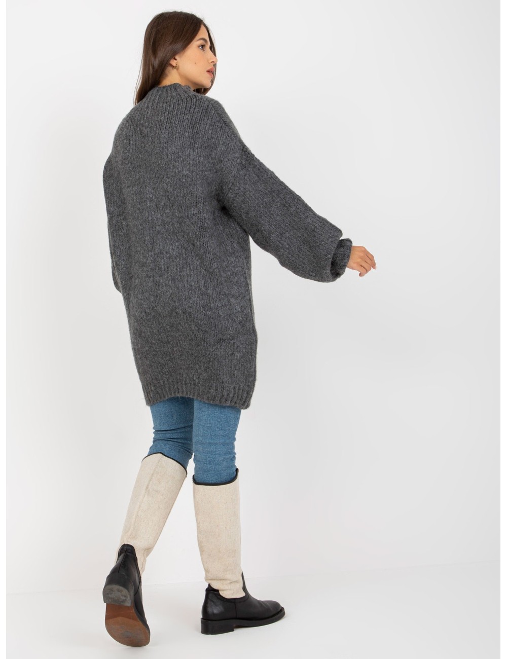 Mini sukienka oversize z dzianiny Violetta RUE PARIS