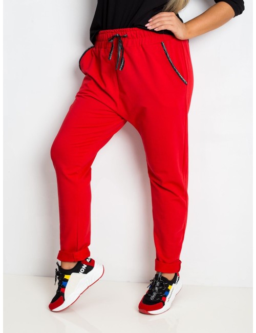 Bawełniane spodnie plus size