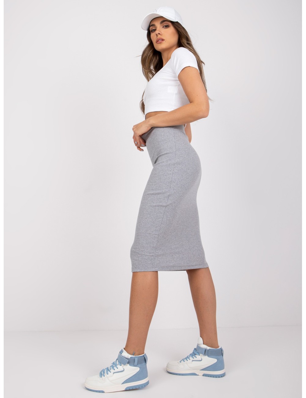 RUE PARIS Czarna spódnica ołówkowa