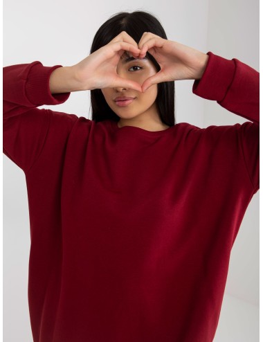Długa bluza basic z okrągłym dekoltem
