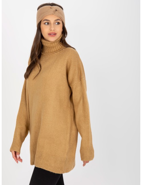 Luźny sweter z wysokim golfem RUE PARIS