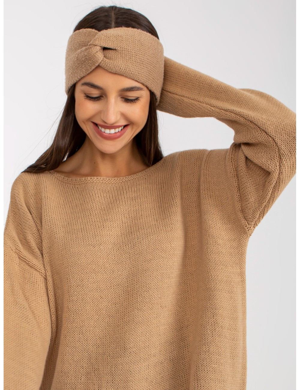 Sweter oversize z dłuższym tyłem OCH BELLA