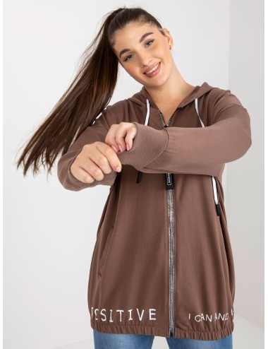 Rozpinana bluza plus size z napisami