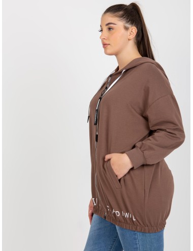 Rozpinana bluza plus size z napisami