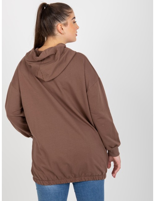 Rozpinana bluza plus size z napisami