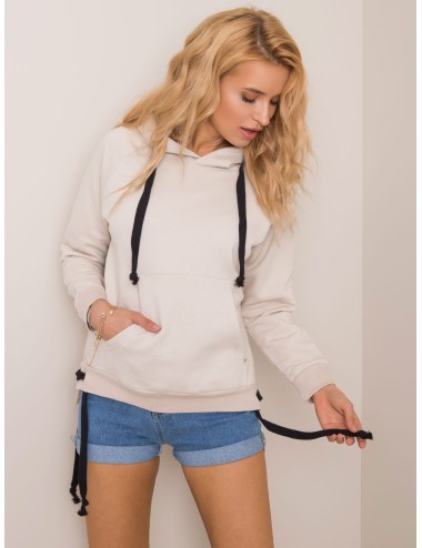 Bluza kangurka z kapturem beżowa