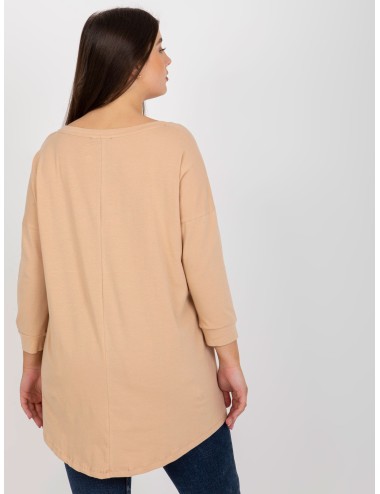 Damska bluzka plus size z aplikacja z dżetów