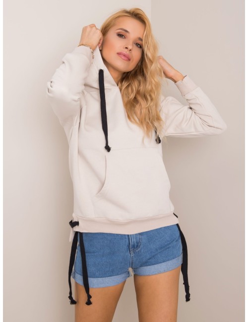 Bluza kangurka z kapturem beżowa