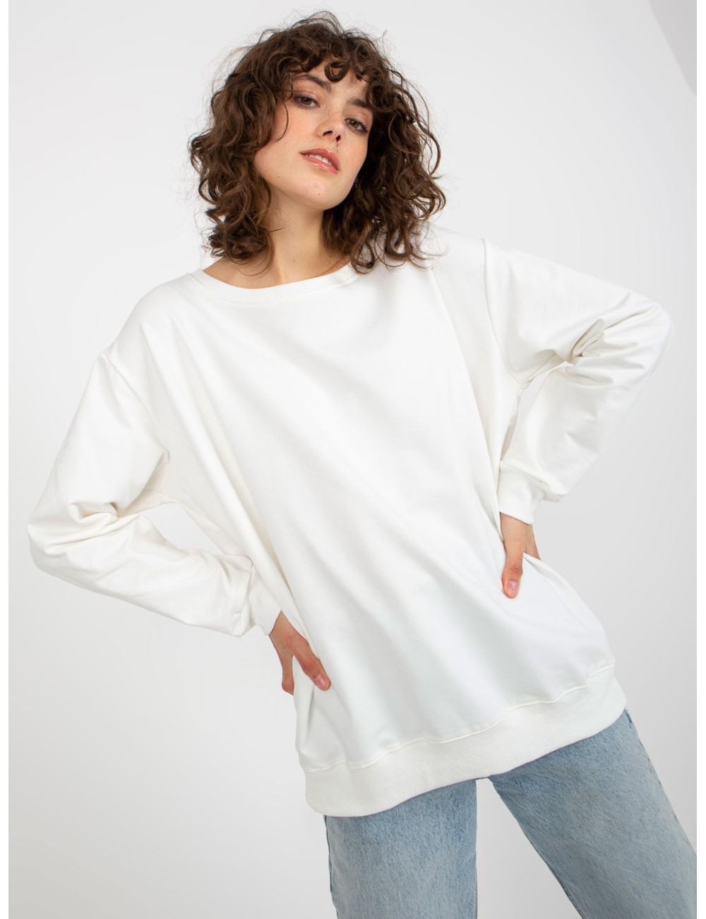 Gładka bluza bez kaptura oversize