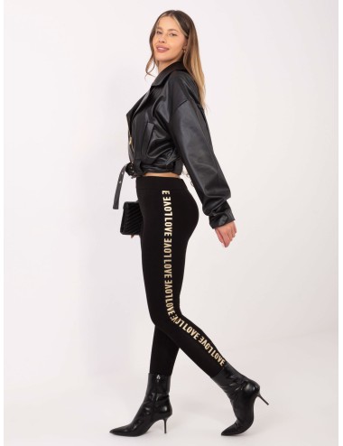 Legginsy casualowe z napisami po bokach
