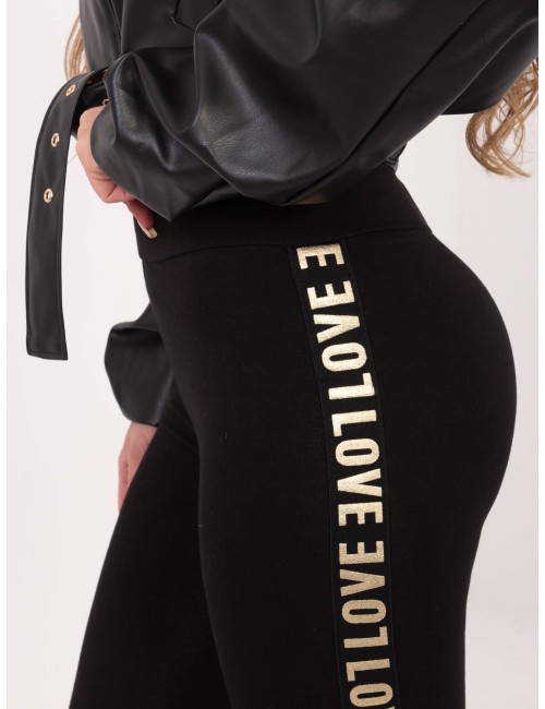 Legginsy casualowe z napisami po bokach