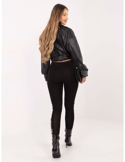 Legginsy casualowe z napisami po bokach