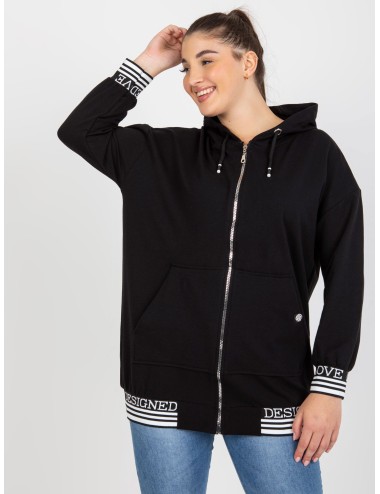 Damska rozpinana bluza plus size z kapturem