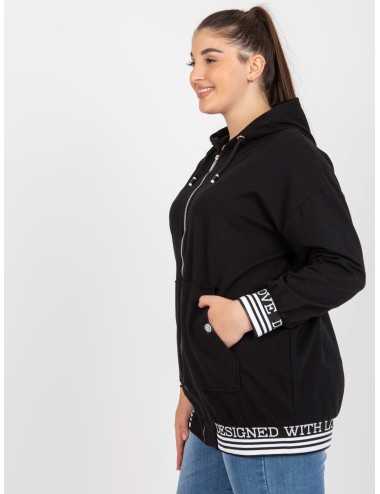 Damska rozpinana bluza plus size z kapturem