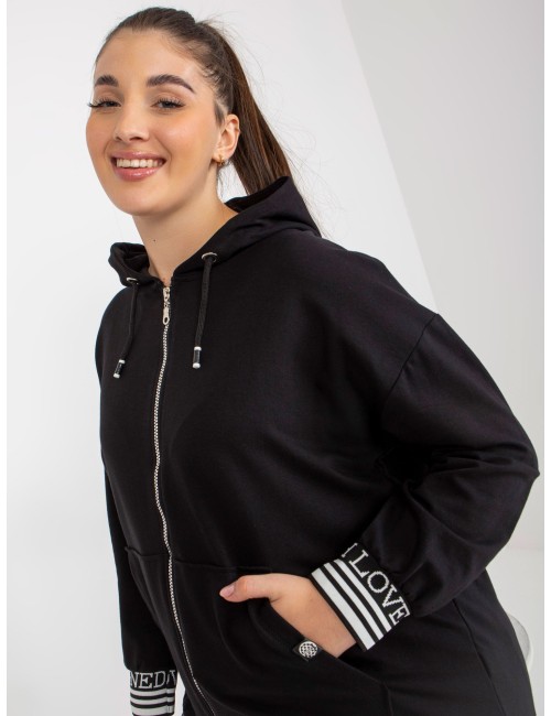 Damska rozpinana bluza plus size z kapturem