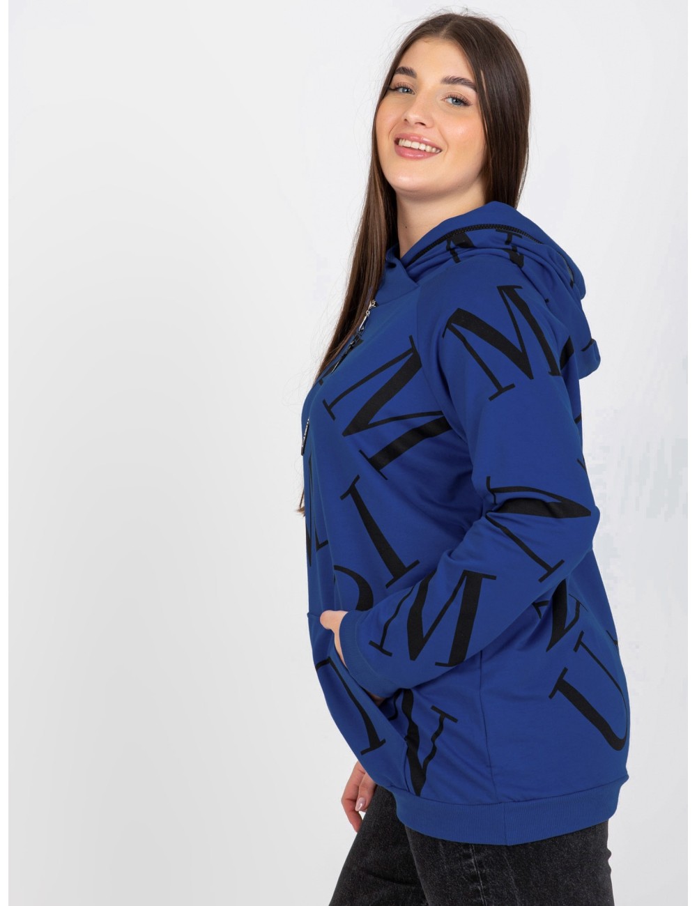 Damska bluza plus size z literami